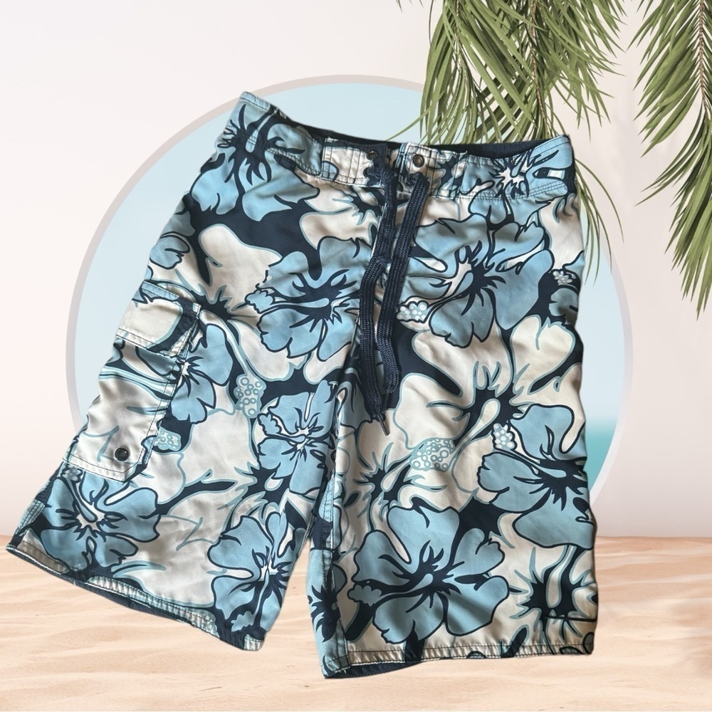 Boys tropical swim trunks